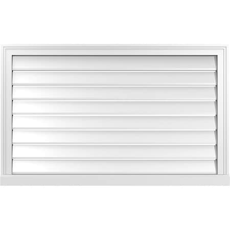 Ekena Millwork Vertical Surface Mount PVC Gable Vent: Functional, w/ 2"W x 2"P Brickmould Sill Frame, 42"W x 26"H GVPVE42X2603SF